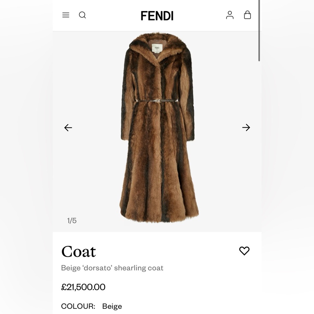 Vintage Fendi *Inspired* Genuine Fur Coat (Small/Medium) - Picture 3 of 16